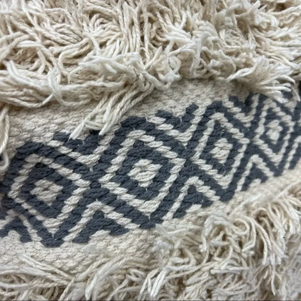 Vaibhav Overseas Cotton Woven Cushion for Home Boho Throw Pillow 16.5